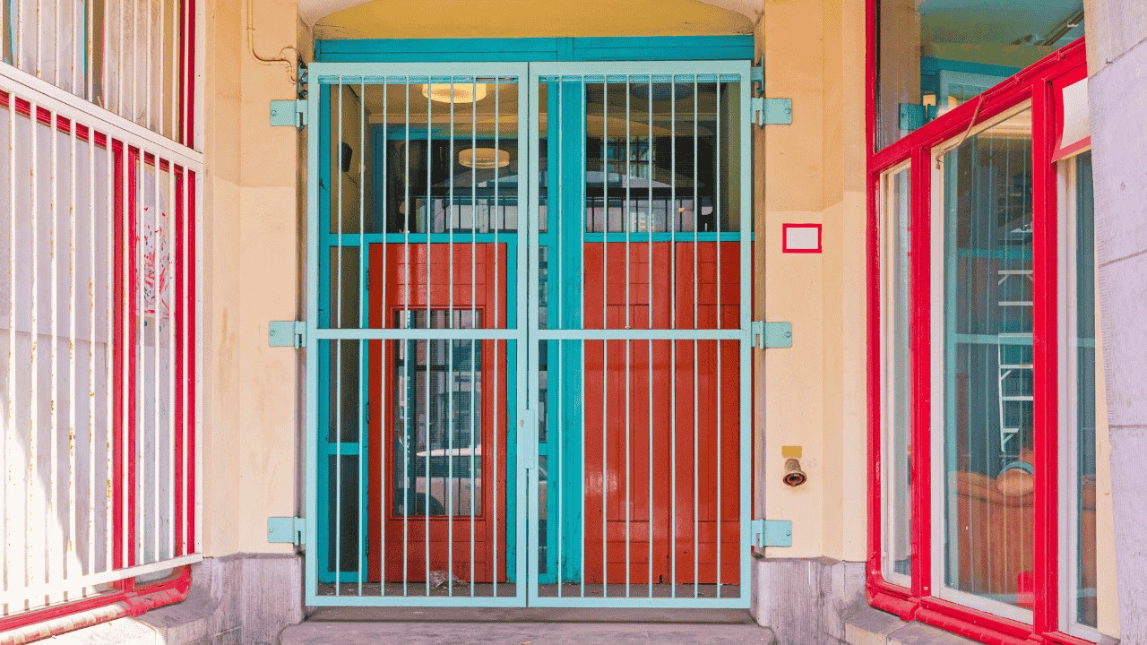 Secure burglar bars installed on a residential window in Zimbabwe